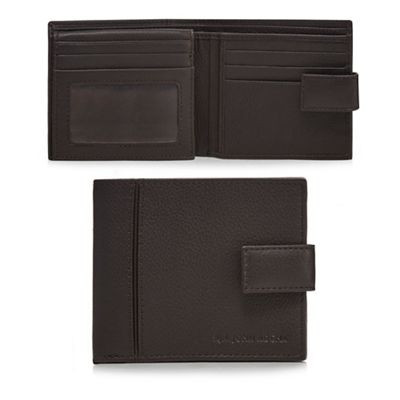 Brown leather billfold wallet